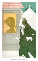 Goethe betraktar Lilis skugga på rullgardinen, 1904