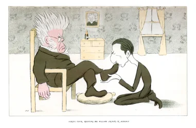 Henrik Ibsen, tar emot Mr William Archer i publiken, 1904.