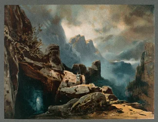 Frankrike, Paris, Scenografi för akt III av Nibelungens ring - Rhinegold av Richard Wagner