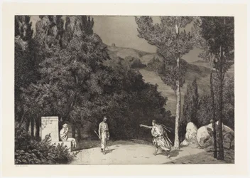 Pyramus och Thisbe III (Räddningar av ovidianska offer, opus II, blad 4)