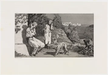 Pyramus och Thisbe II (Räddningar av ovidianska offer, opus II, blad 3)