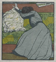 Kudden (Martha Kurzweil sitter på en divan)