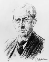 Arno Holz / lith av Max Liebermann