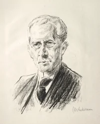 Arno Holz-mapp: Porträtt av Arno Holz, 1923.