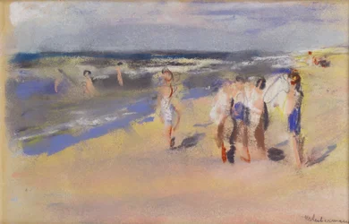 Beach, ca 1910 (kritteckning)