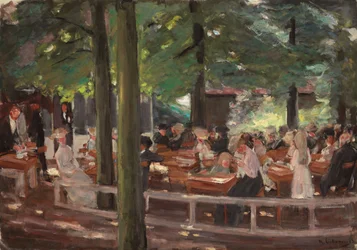 Beer Garden i Laren, Studie; Ölträdgård i Laren, studie, 1903