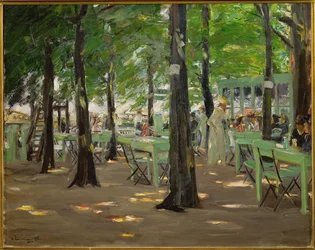" De Oude Vinck ", trädgårdsrestaurang i utkanten av Leiden (målning på duk)