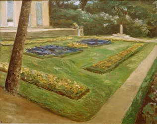 Blomsterrassen i Wannsee-trädgården i nordväst