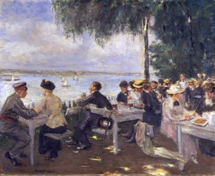 Trädgårdsrestaurang vid Havel. Nikolskoe