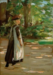 Promenerande tjej
