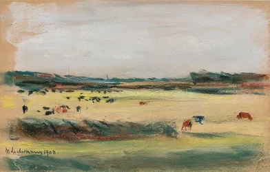 Landskap med betande kor. 1908
