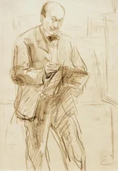 Max Liebermann / självporträtt, teckning