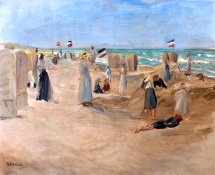 På stranden vid Noordwijk, 1908