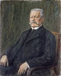 Porträtt av president Paul von Hindenburg 1847-1934, av Max Liebermann (1847-1935) Niedersachsens statsmuseum, Hannover