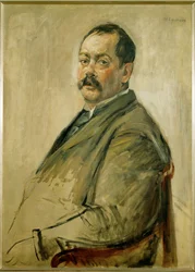 Porträtt av målaren Lovis Corinth (målning på duk)