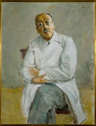 Porträtt av kirurgen professor Ferdinand Sauerbruch (olja på duk)