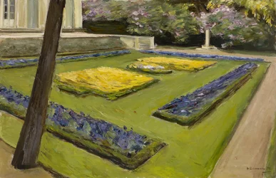 Terrass i trädgården nära sjön Wannsee mot nordväst, 1916