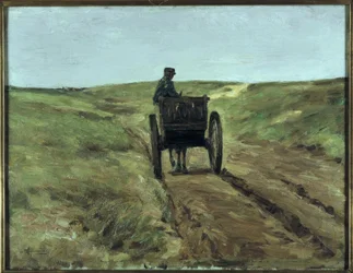 Bil i sanddynerna nära Katwijk