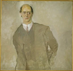 Kompositören Arnold Schoenberg (målning på duk)