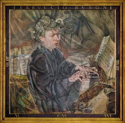 Pianisten och kompositören Ferruccio Busoni (målning på duk)