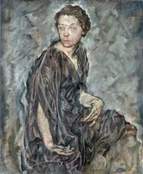 Porträtt av Tilla Durieux (1880-1971), österrikisk skådespelerska och komiker
