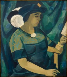 Porträtt av konstnärens hustru (Lotte Pechstein)