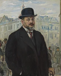 Självporträtt med svart hatt