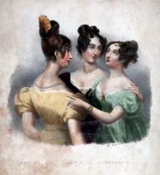 Tre 1800-talsdamer.