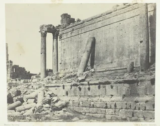 Baalbeck Heliopolis, Jupiters tempel, östra fasaden, Syrien, 184951, tryckt 1852.