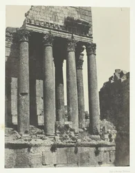 Baalbeck Heliopolis, Jupiters tempel, utsikt från sydöstra vinkeln, Syrien, 184951, tryckt 1852.