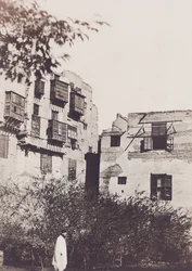 Kairo, hus och trädgård i de franska kvarteren, med Gustave Flaubert, 1850