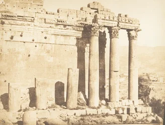Västra pelargången av Jupitertemplet, vid Baâlbek Heliopolis, 15 september 1850.