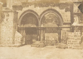 Fasad av Heliga gravens kyrka, Jerusalem nr 1, 19 augusti 1850.