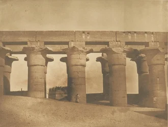 Stora pelargången i Amenhotep III-palatset i Luxor, Thebe, 1849-50.