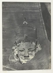 Ibsamboul, Colosse Occidental Du Spéos De Phrè; Nubien, plansch 107 från albumet "Egypte, Nubie, Palestine et Syrie" (1852)
