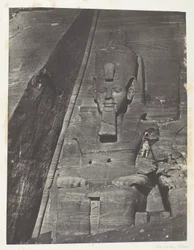 Ibsamboul, Colosse Oriental Du Grand Spéos De Phrè; Nubie, plansch 103 från albumet "Egypte, Nubie, Palestine et Syrie" (1852)
