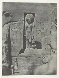 Ibsamboul, Sculptures of the Entrance to the Speos of Phrè, Nubia, 184951, tryckt 1852.