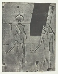 Kalabscheh, Skulpturer från templets bakre fasad, Nubia, 184951, tryckt 1852.