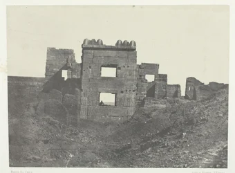 Medinet-Habou, östra fasaden av Gyneceum i Ramses-Mèiamoun, Thebe, 184951, tryckt 1852.