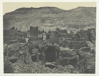Medinet-Habou, Ruinerna av staden Papa, Thebe, 184951, tryckt 1852.