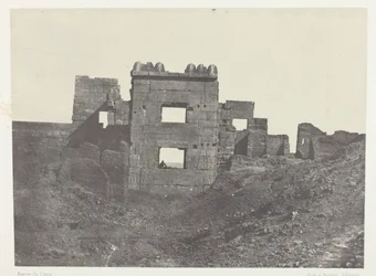 Medinet-Habou, östra fasaden av Gynécée de Ramsès-Mèiamoun; Thebe