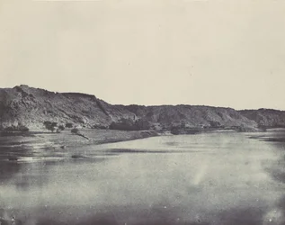 Nubia. Östra stranden av Nilbyn Bab. Utsikt tagen söder om Filoe, 1850.