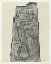 Karnakpalatset, pelaren före granithelgedomen, Thebe, 184951, tryckt 1852.