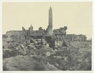 Karnak Palace, Granit Sanctuary and Hypostyle Hall, Thebe, 184951, tryckt 1852.