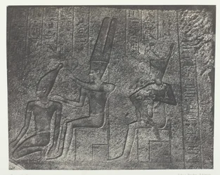 Karnak Palace, Exteriör Skulpturer av Granit Sanctuary, Thebe, 184951, tryckt 1852.