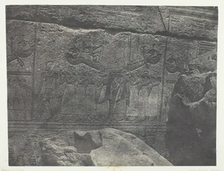 Karnak Palace, Exteriör Skulpturer av Granit Sanctuary, Thebe, 184951, tryckt 1852.