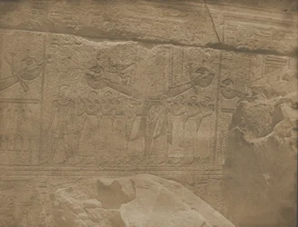 Karnak Palace, Exteriör sniderier av granithelgedomen., 1849-51.
