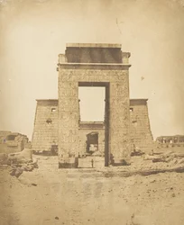 Propylon från Khons tempel i Karnac, Thebe, 1849-50.