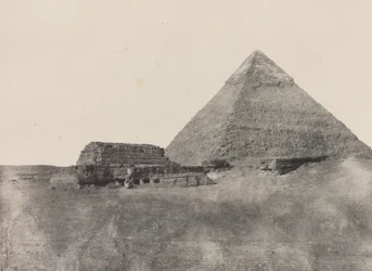 Chefrens pyramid, Mellersta Egypten, plansch 10 från albumet "Egypt, Nubia, Palestine and Syria" (1852)