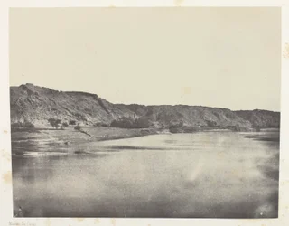 Östra stranden av Nilen (byn Bab), vy tagen till södra Philoe; Nubia